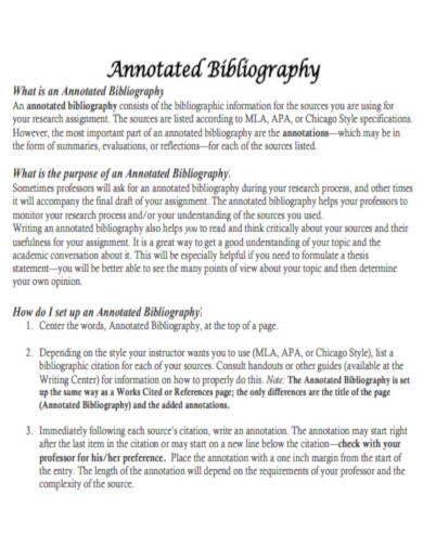 Professional Annotated Bibliography