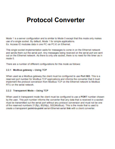 Protocol Converter