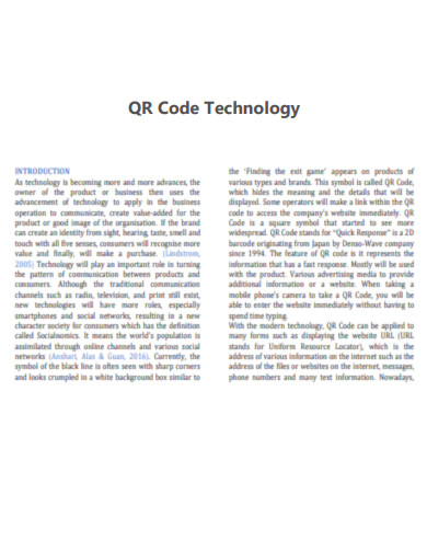 QR Code Technology