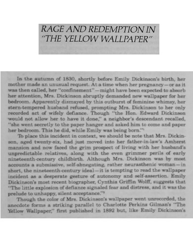 Race and Redemption in Yellow Wallpaper