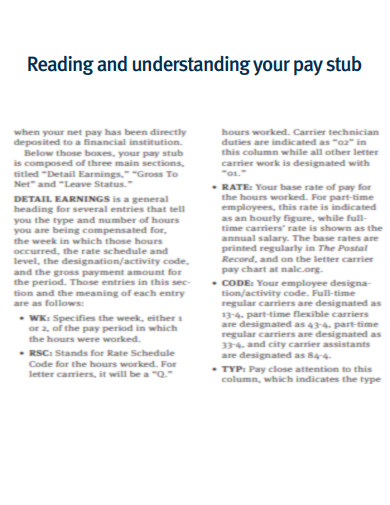 Reading and understanding your pay stub