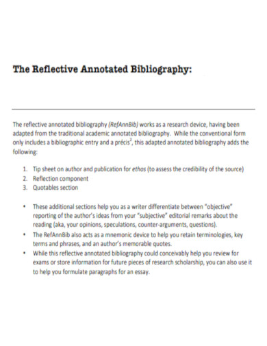 Reflective Annotated Bibliography