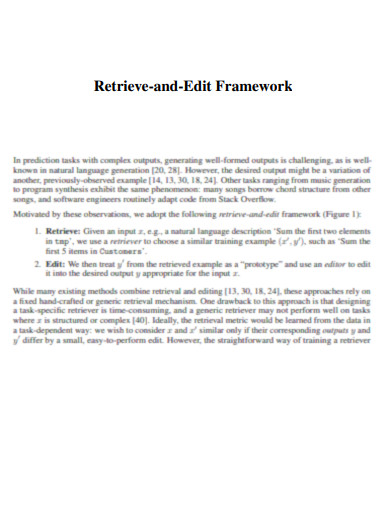 Retrieve and Edit Framework