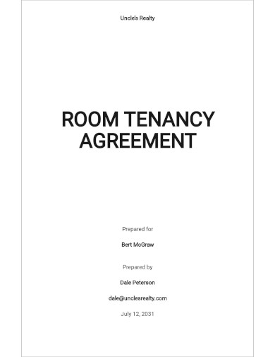 Room Tenancy Agreement Template
