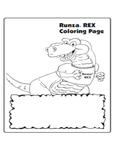 Runza Rex Coloring Pages