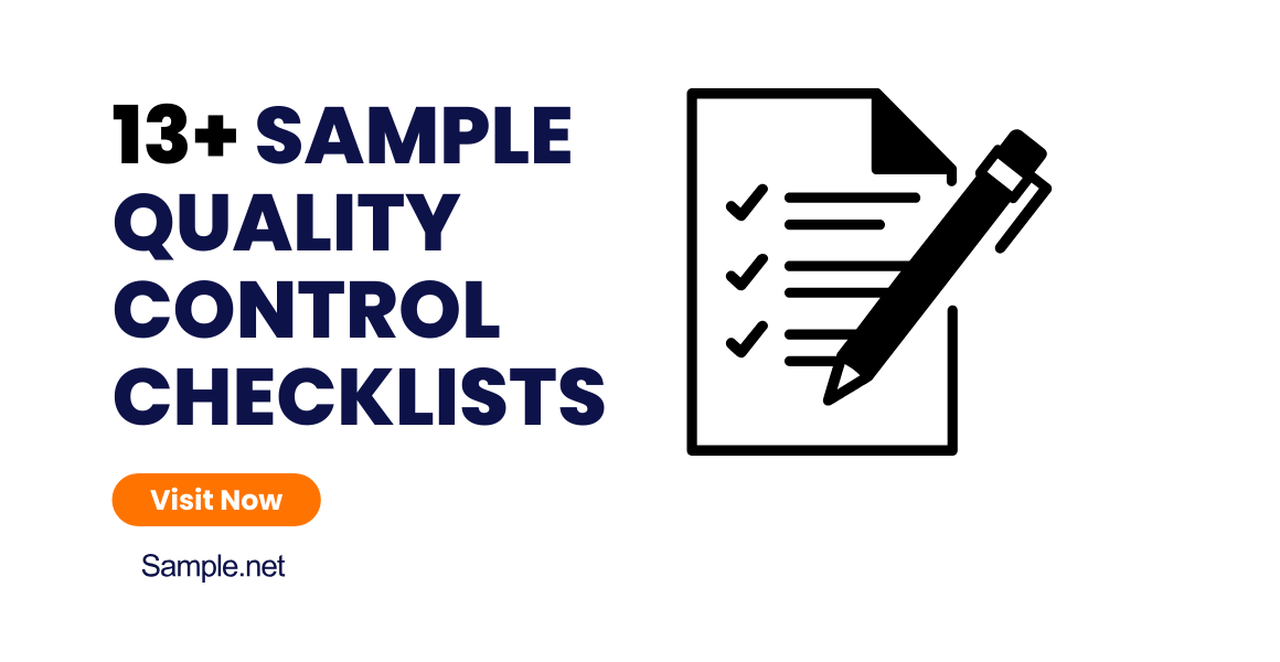 SAMPLE Quality Control Checklists