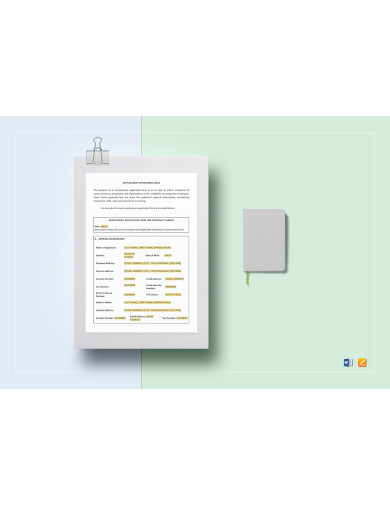 Sample Employment Contract Worksheet Template