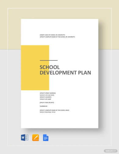 School Development Plan Template