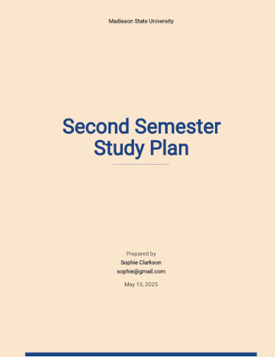 Semester Study Plan Template