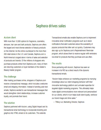 Sephora Drives Sales