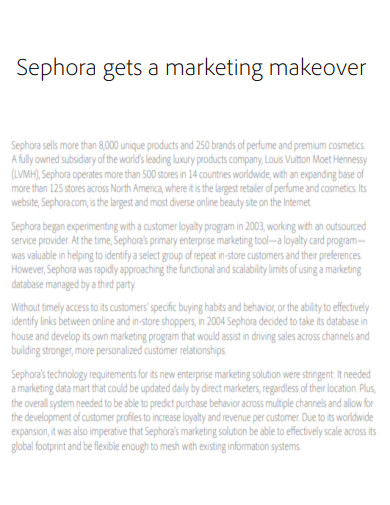 Sephora Marketing Makeover
