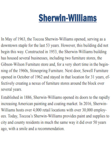Sherwin Williams Handout