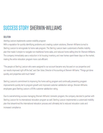 Sherwin Williams Success Story