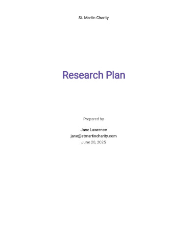 Short Research Plan Template
