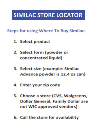 Similac Store Locator