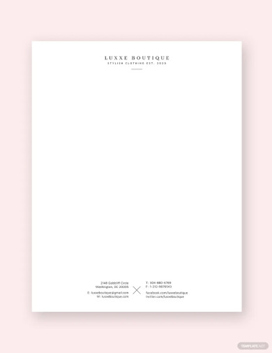 Simple Small Business Letterhead Template