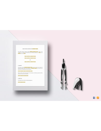 Standard Market Research Proposal Template