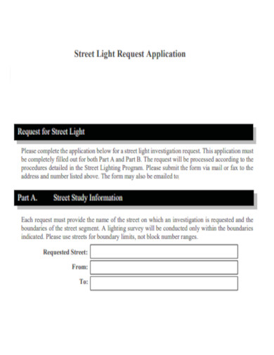 Street Light Request Application