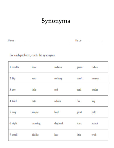 Synonym PDF