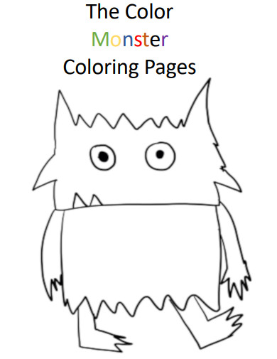 The Color Monster Coloring Pages
