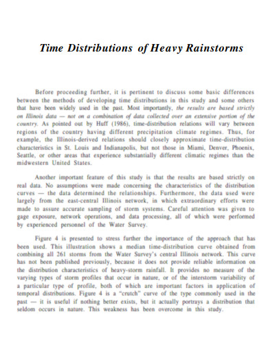 Time Distributions of Heavy Rainstorms