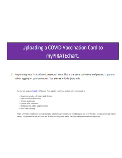 Uploading a COVID Vaccination Card