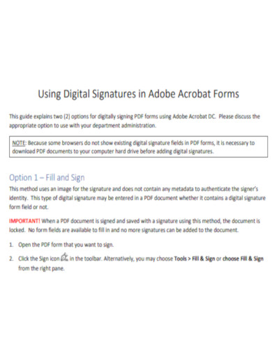 Using Digital Signatures