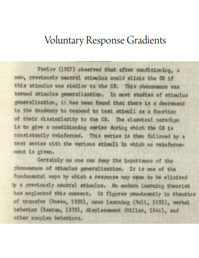 Voluntary Response Gradients