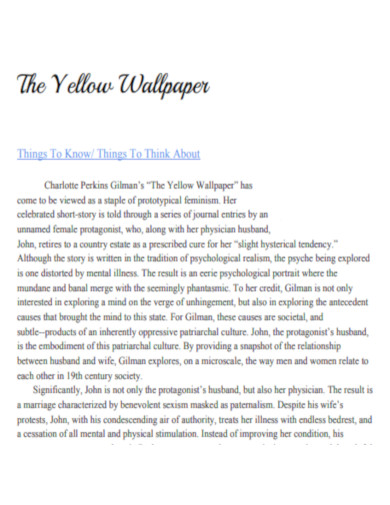 Yellow Wallpaper Things To Know