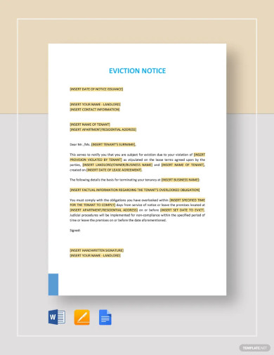 Basic Eviction Notice Template