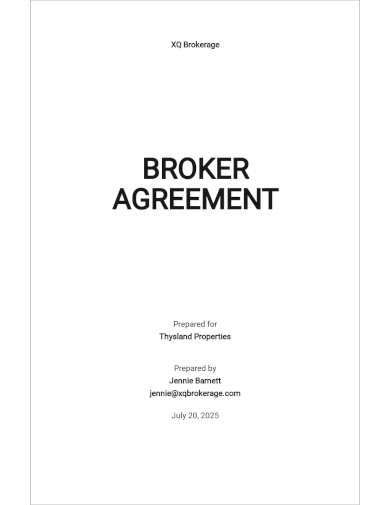 Broker Agreement Template