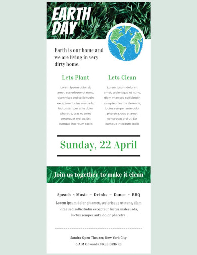 Earth Day Email Newsletter Template