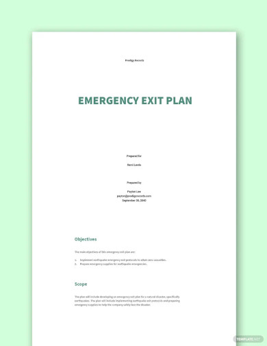 Emergency Response Plan Template