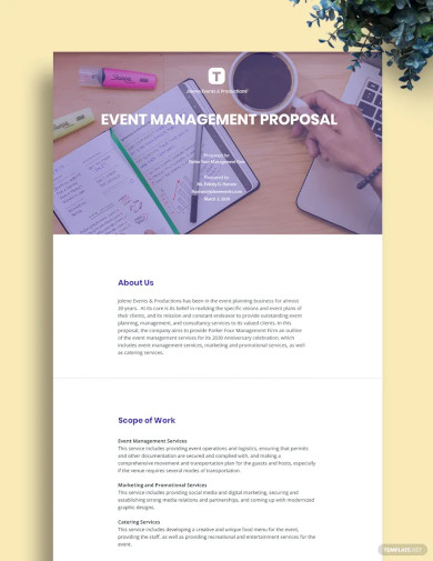 Event Management Proposal Template