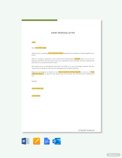 Event Proposal Letter Template