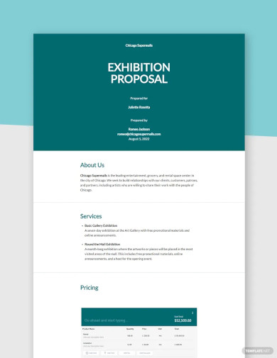 Exhibition Proposal Template