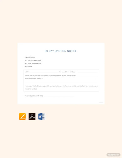 Free 30 Day Eviction Notice Template