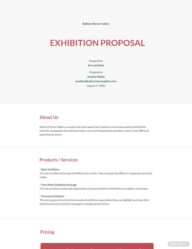Free Exhibition Proposal Outline Template