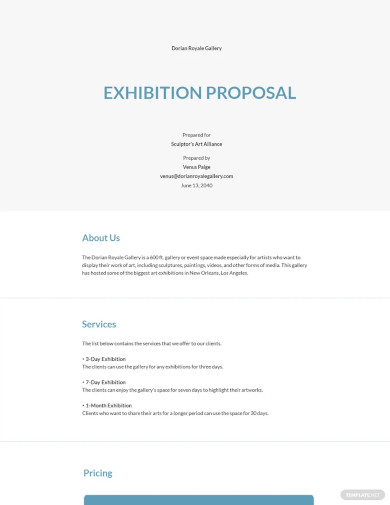 Free Exhibition Proposal Template