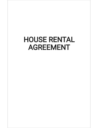 Free Simple House Rental Agreement Template