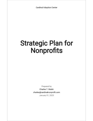 Free Simple Strategic Plan Template for Nonprofits
