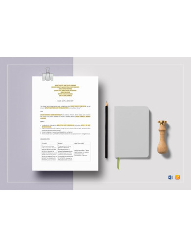 General House Rental Agreement Template