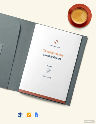 HR Monthly Report Template