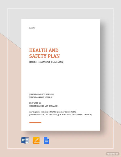 Health and Safety Plan Template