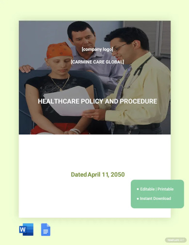 Healthcare Policy And Procedure Template