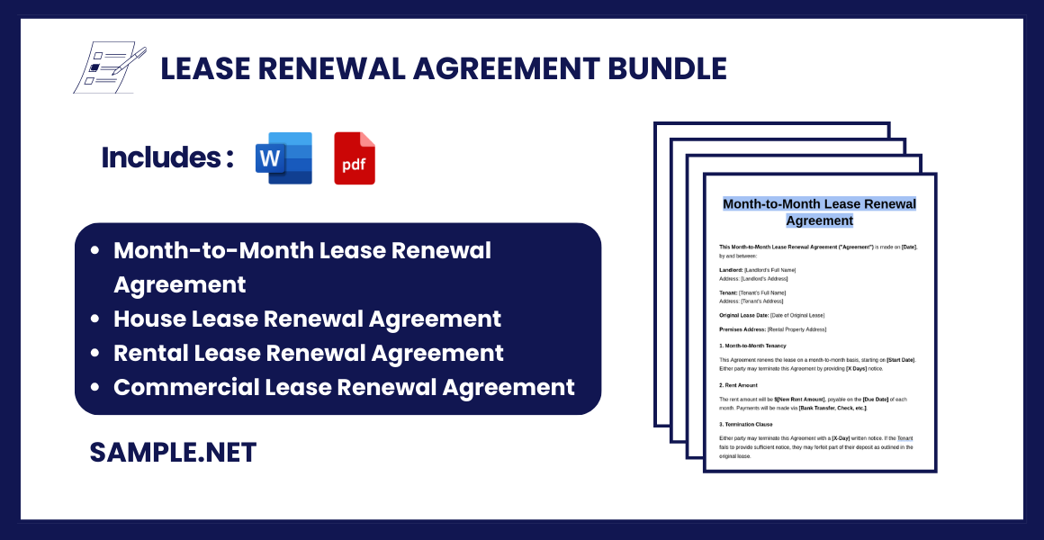 lease renewal agreement bundle