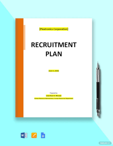 Marketing Recruitment Plan Template