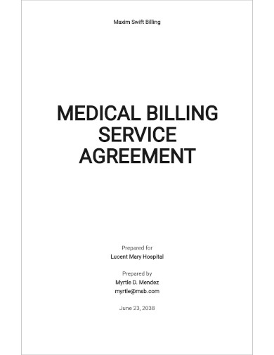 Medical Billing Service Agreement Template