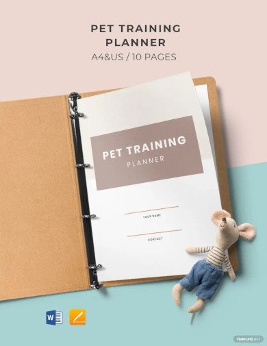 Pet Training Planner Template