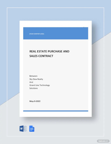 Real Estate Purchase Sales Contract Template